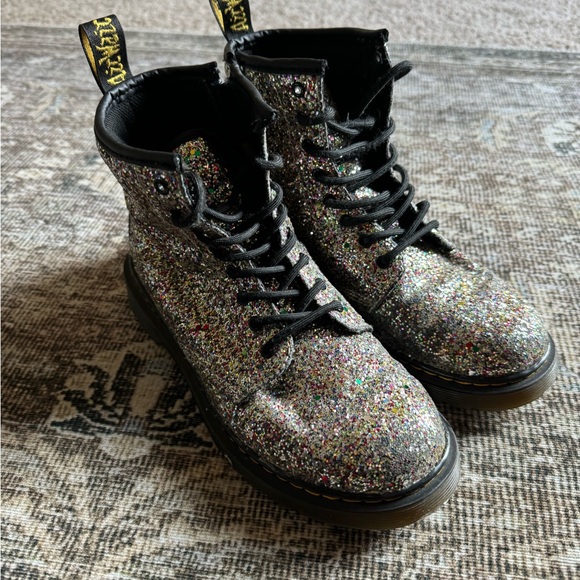 Dr.Marten's Junior 1460 Chunky Glitter Boots Kids Size 4 - Picture 12 of 13